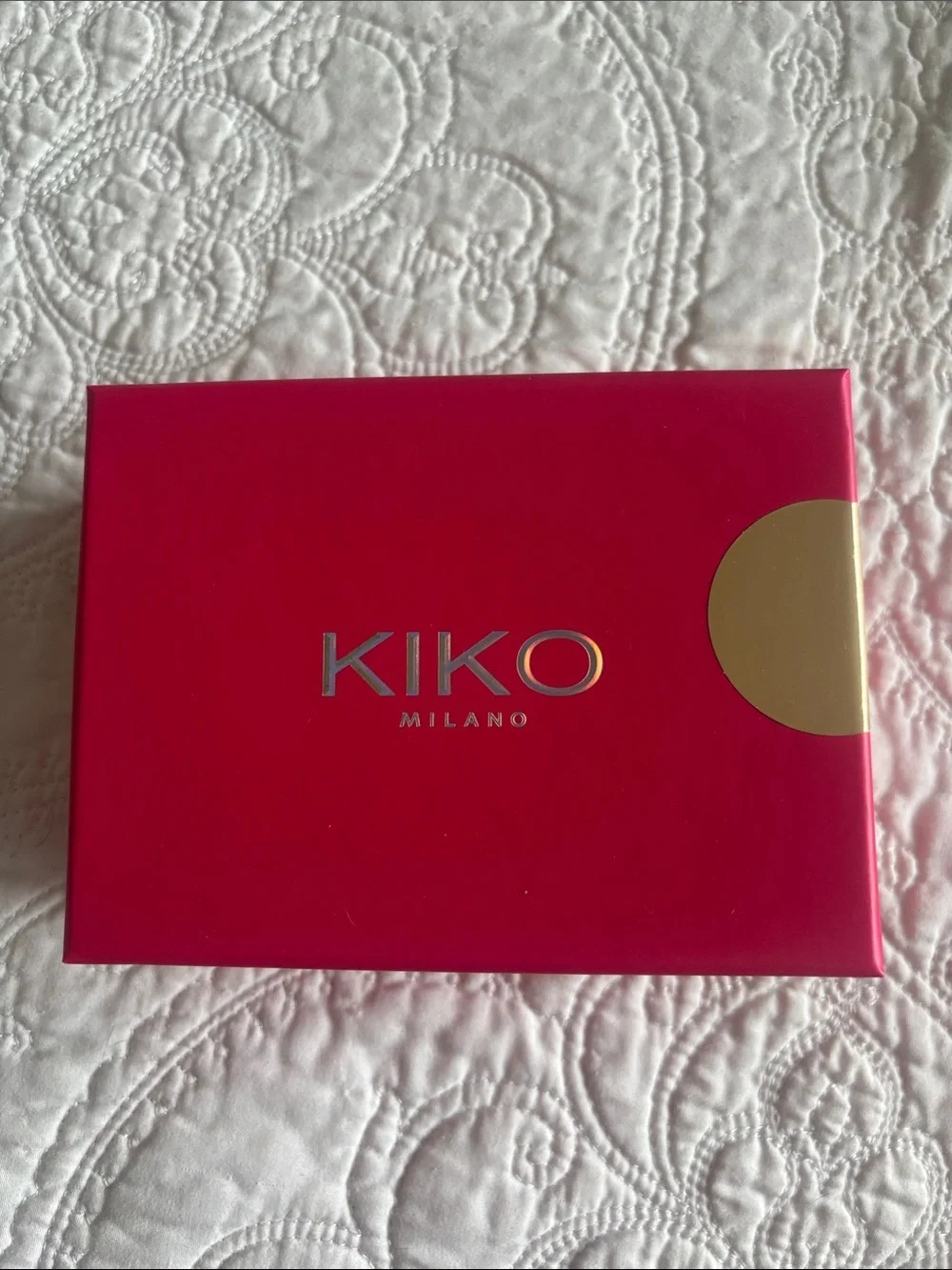 Kiko Milano Makeup Palette Box in Hot Pink with Gold Accent